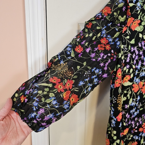 Maeve By Anthropologie Jacquin Peasent Floral Blouse - Picture 7 of 8